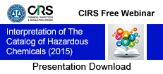 Catalog of Hazardous Chemicals_in China (2015)